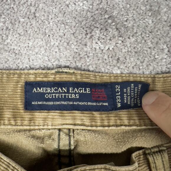 American Eagle Outfitters Corduroy Pants Size 33x31 Brown Preppy Boho Indie - Picture 4 of 6